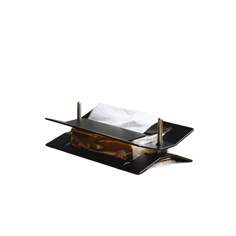 Aluminum alloy metal creative tissue holder tissue box pumping box model room creative gift