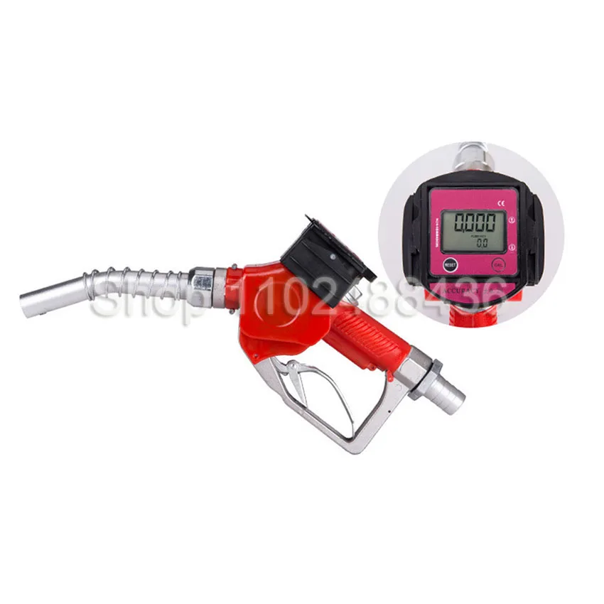 K28 Digital Flow Meter Fueling Nozzle Diesel Kerosene Gasoline Fuel Gun Oil Fill Nozzle Refuel Injection Tools New