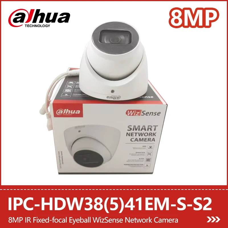 

Dahua 5MP 8MP 4K IR IP Camera Human&Vehicle Detection Built-in Mic PoE Security Camera IPC-HDW3541EM-S-S2 IPC-HDW3841EM-S-S2
