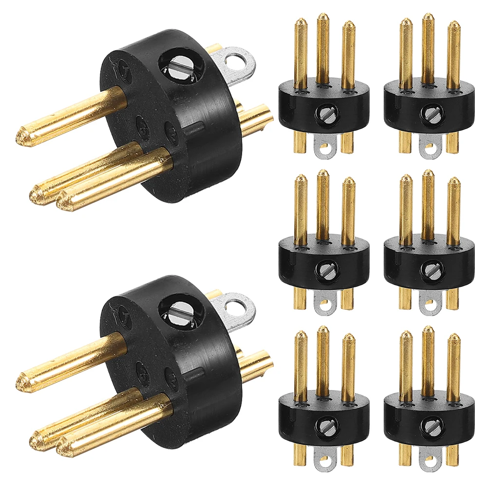 

8pcs Microphone Accessories Durable XLR Connector Plug 3-pin for KTV Mics Audio Equipment Stable Signal Transmission Easy