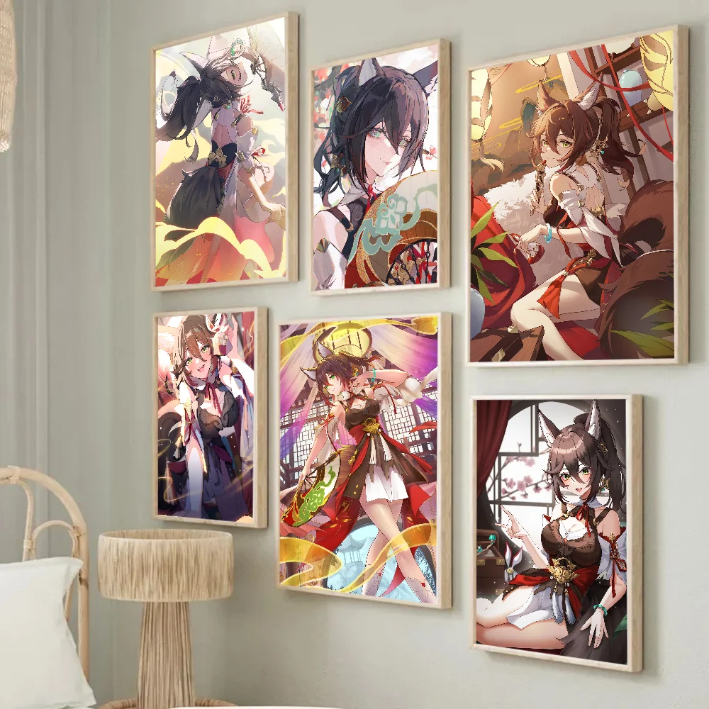 Game Anime Honkai Star Rail Tingyun Posters Stickers Living Room Bedroom Entrance Cafe Wall Art Decoration Painting