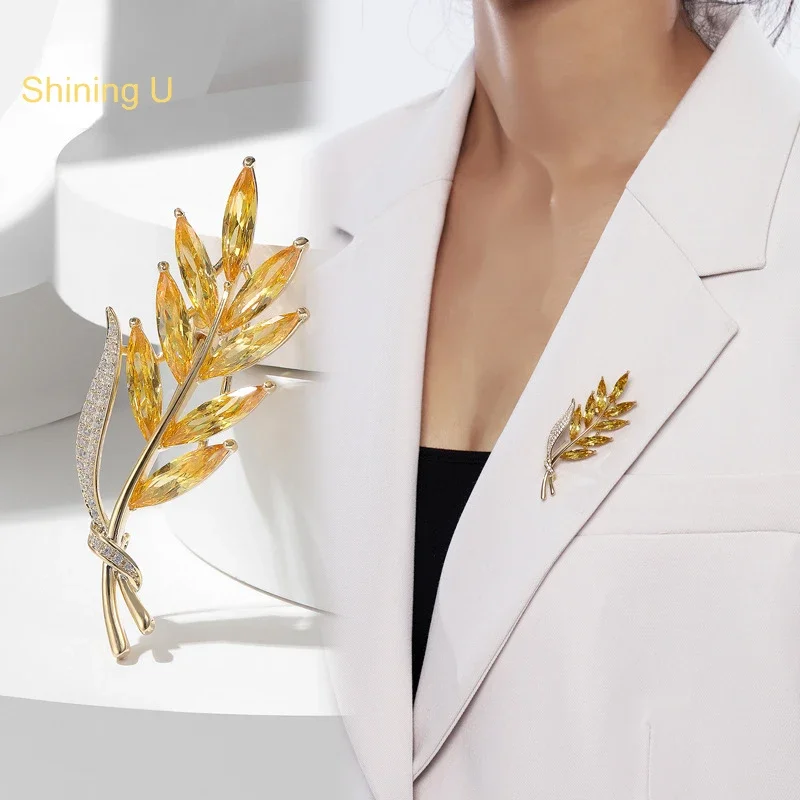 

Shining U Delicate Ear of Wheat Brooch for Women Fashion Accessory Gift