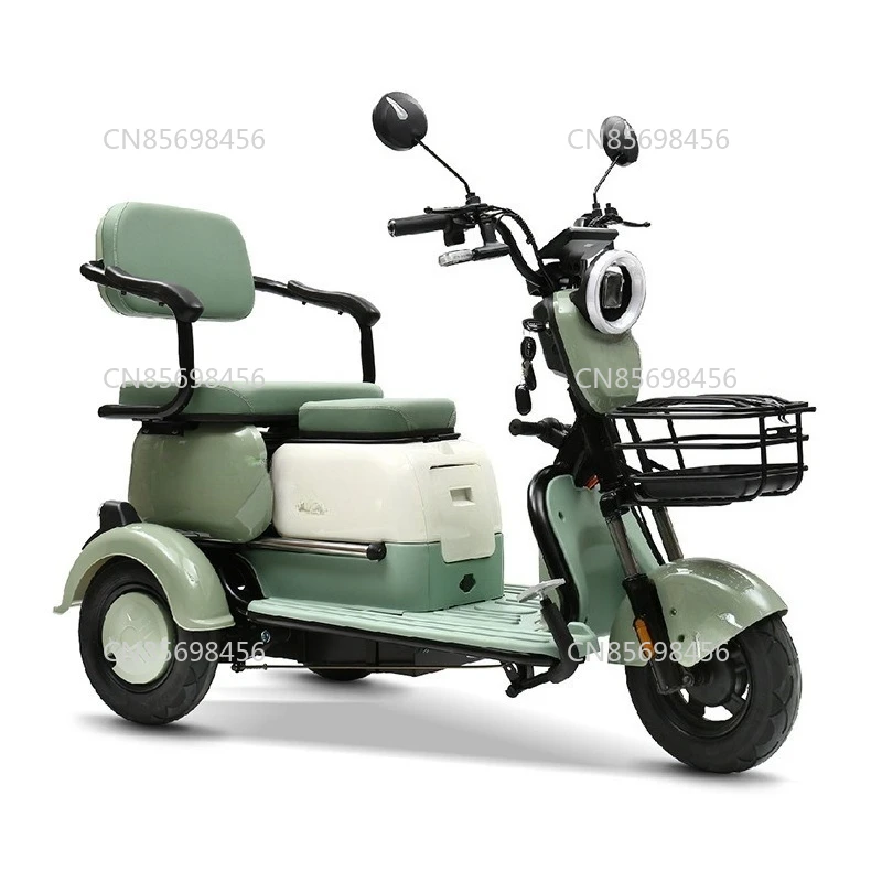 

Электрический трехколесный велосипед, женский подбор и откидной автомобиль для детей, прогулок, взрослых, маленьких женщин, двойной семейный аккумуляторный автомобиль для пожилых людей