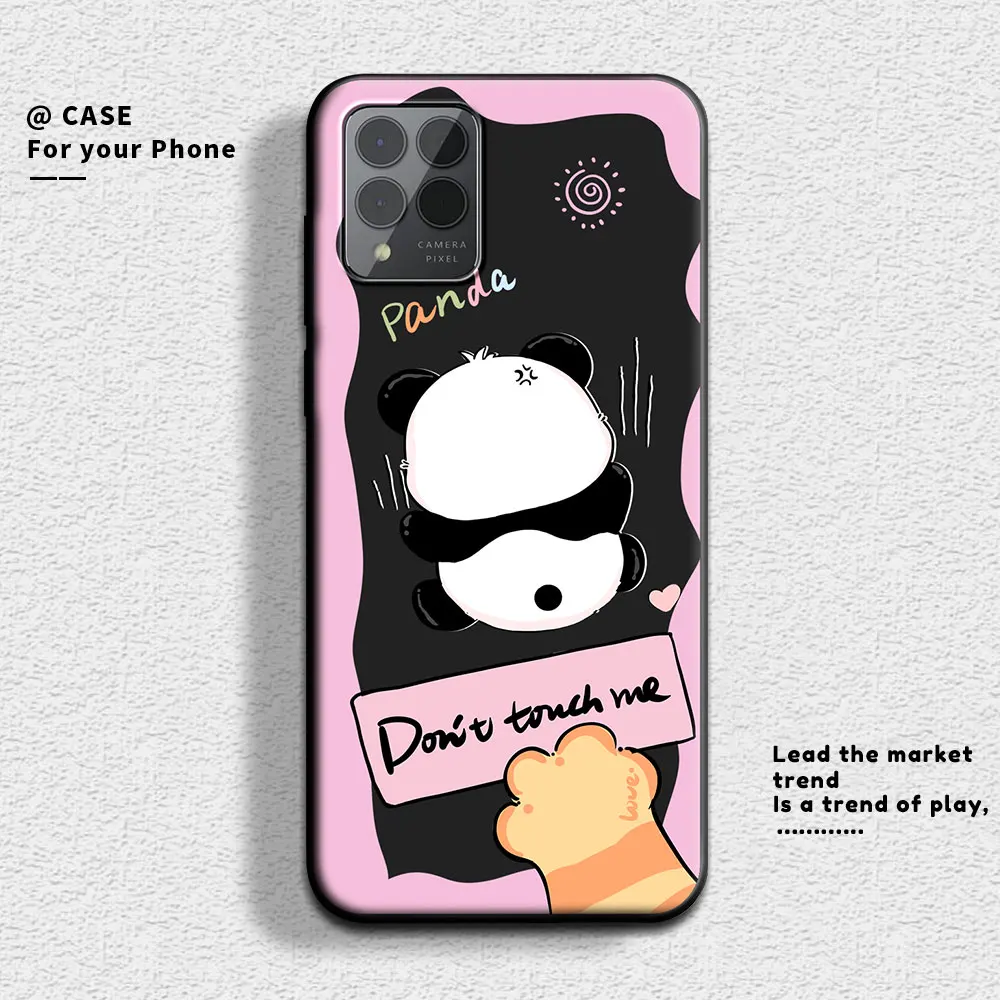 For Revvl 6 Pro 5G Case Cute Panda Soft Silicone Couple Phone Case For Revvl 6 5G Revvl6 6Pro Protect Shockproof Cartoon Cover