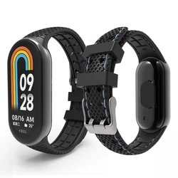 Sport Strap For Mi Band 8 9 10 Honeycomb Design Bracelet Belt Silicone Watchband Replacement Bracelet for Xiaomi Band 8 9 Strap