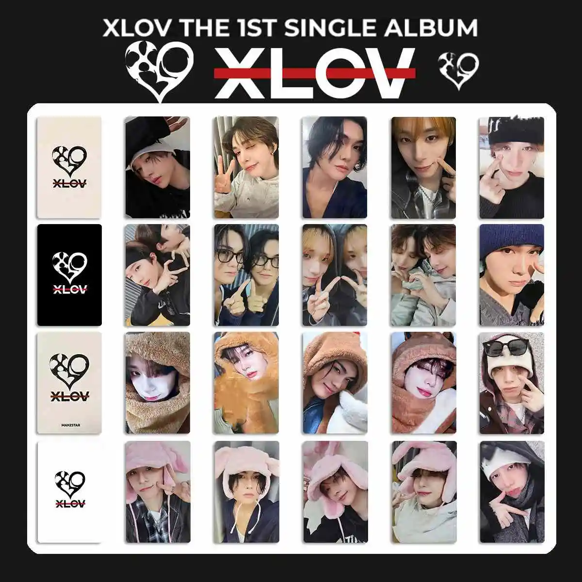 KPOP XLOV I'MMA BE 4Pcs/Set Album Glossy Photocard High Quality