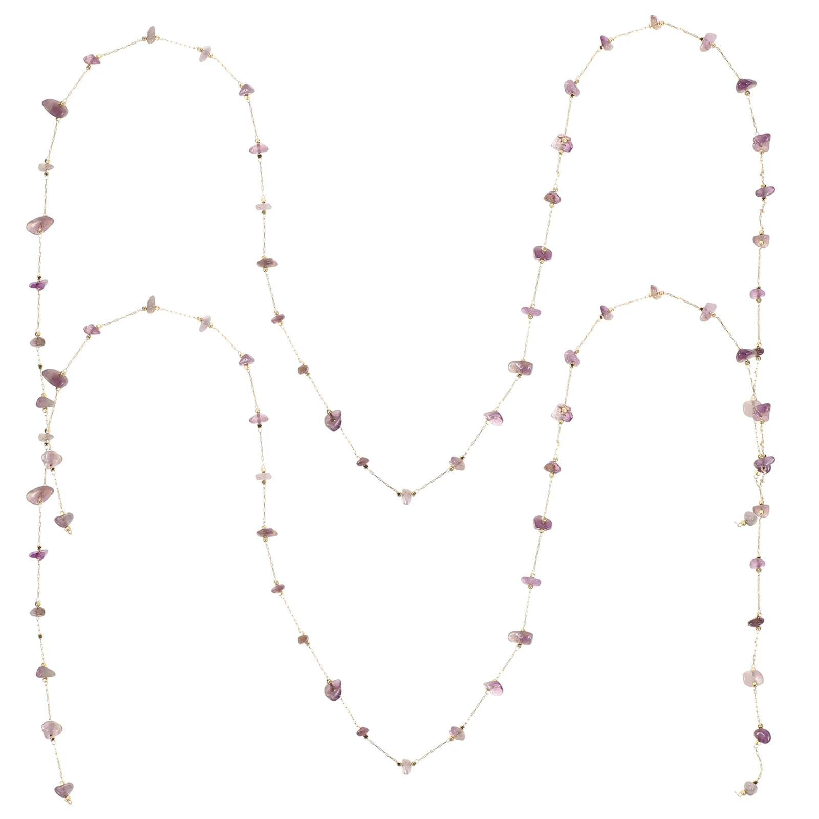 

Natural Stone Chain 2 Rolls Jewelry Making Necklace Bracelet Craft Beads Chains Lightweight Compact Decorative Effect Adjustable