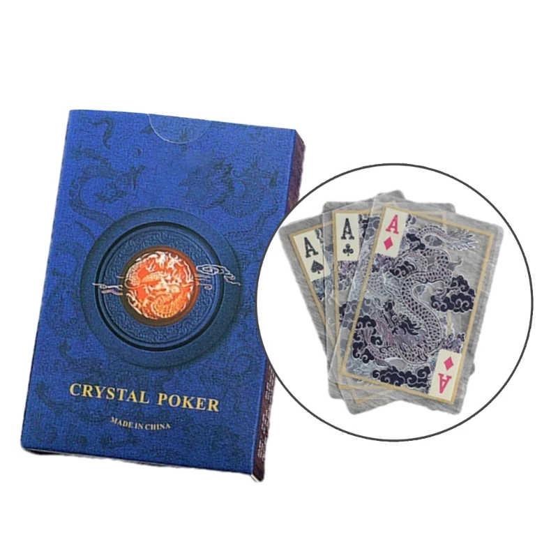 PVC Waterproof Playing Card Clear Plastic Table Game Card Portable Small Poker Card for Home, Travel or Table Games