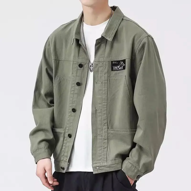 

Fashion Cotton Loose Denim Jackets Man Fast Delvery Aesthetic Cheap Price Stylish Vintage of Fabric Original Cowboy Coat for Men