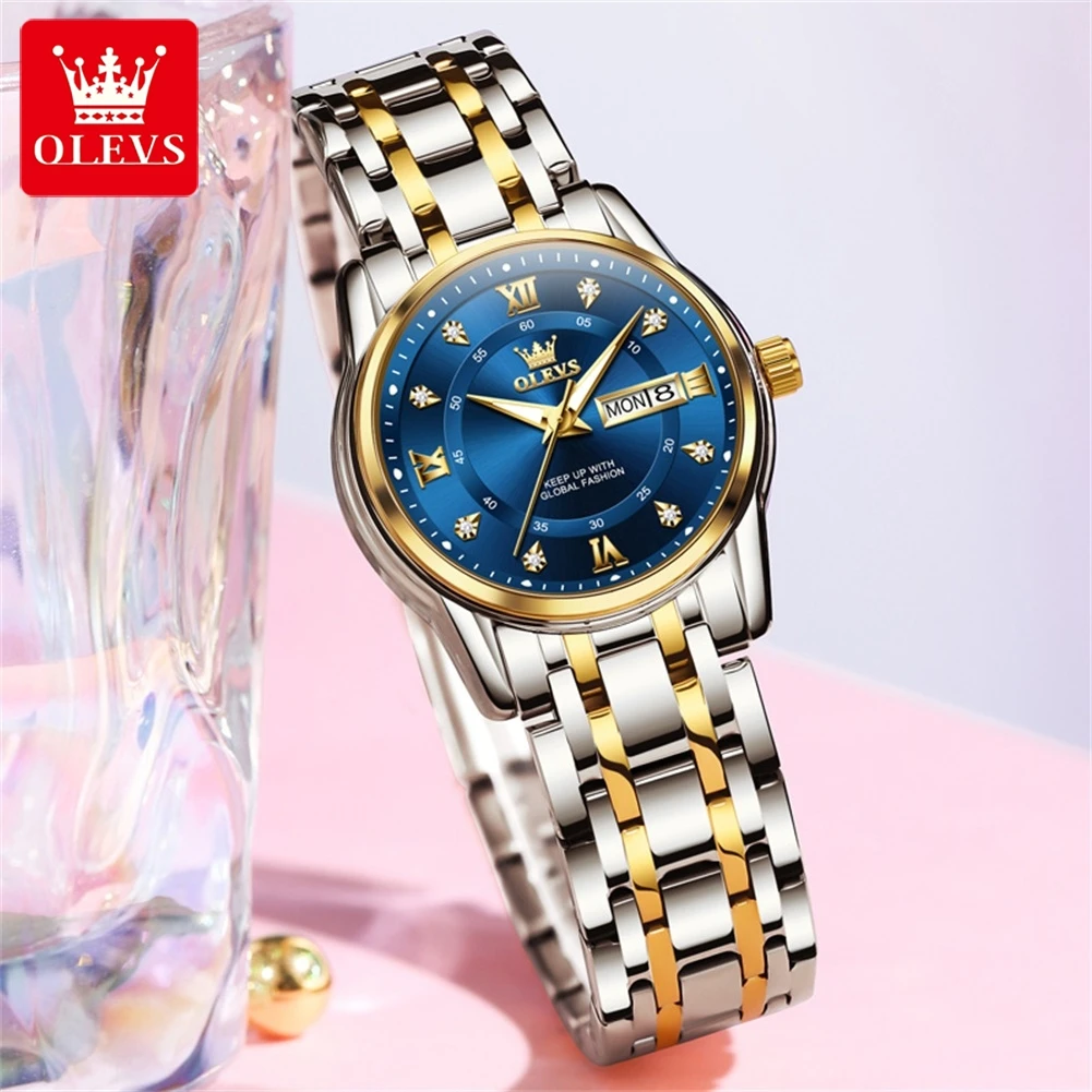 OLEVS 5513 Quartz Women Watch Top Brand Luxury Elegant Fashion Casual Design Luminous Hands Waterproof Ladies Wristwatch Gifts