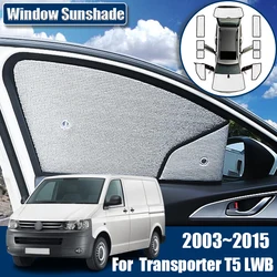 Car Sunshade For Volkswagen VW Transporter Caravelle Multivan Doubleback T5 LWB 2003~2015 Anti-UV Visor Blind Cover Camper Parts