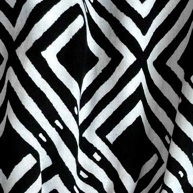 Women's summer loose and versatile trendy casual pants, wide leg sleeping pants, lantern pants, geometric pants