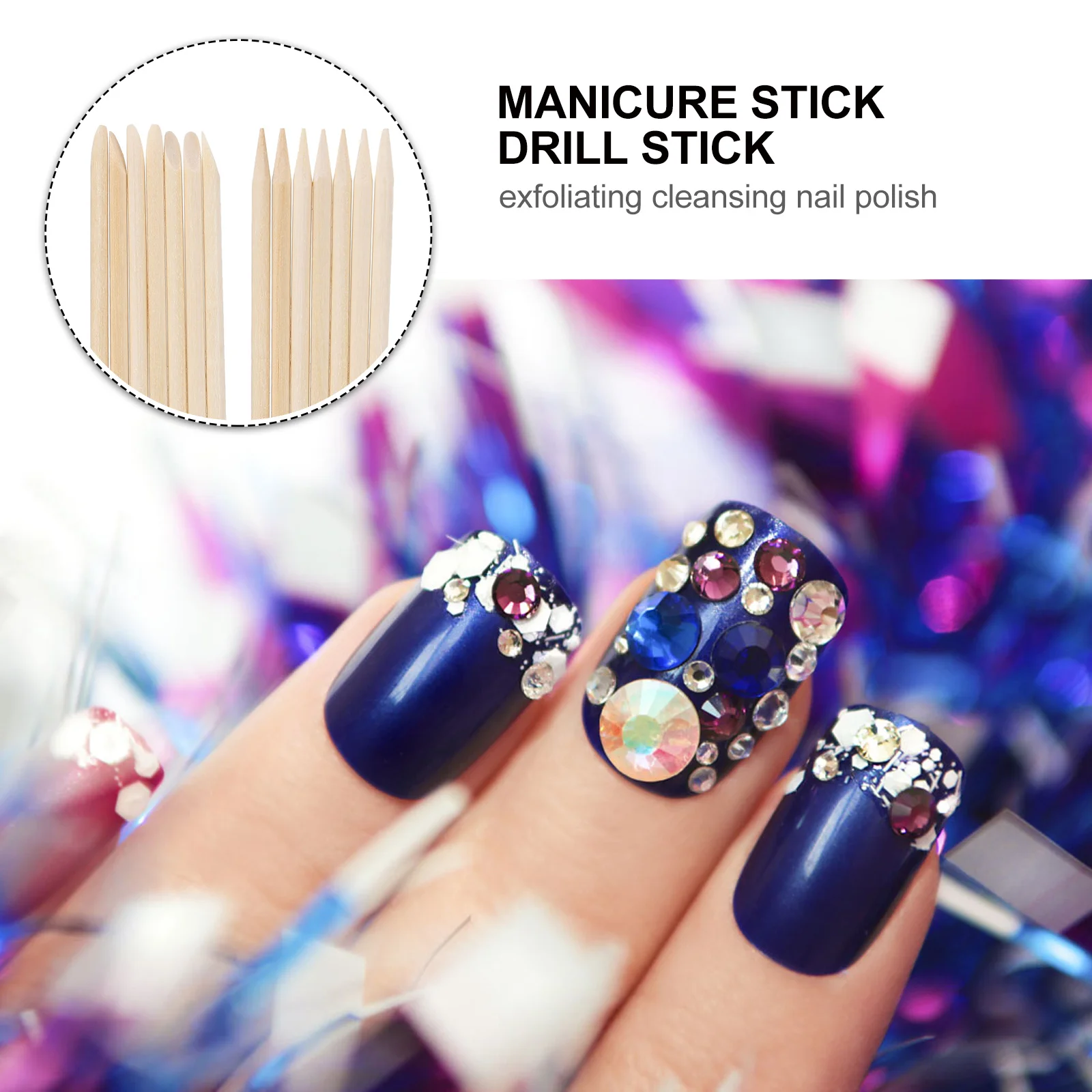 

200pcs Wooden Sticks Double Sided Natural Manicure Tool For Women Safe Smooth Cuticle Remover Polish Cleaner Wood Nail Sticks