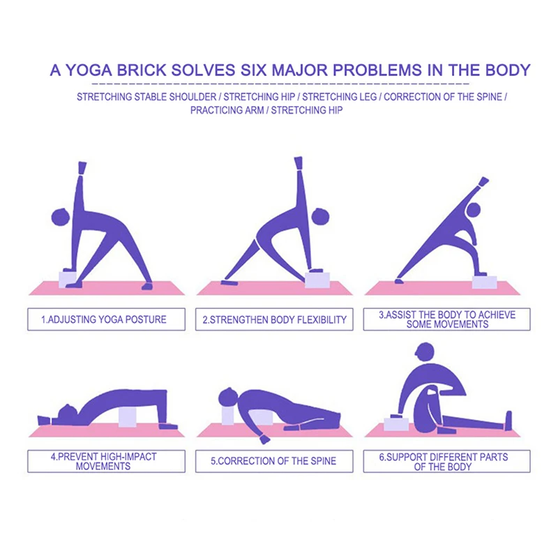 Exercise Fitness Sport Gym Pilates Yoga Block EVA Foam Yoga Brick For Crossfit Exercise Workout Training Bodybuilding Equipment