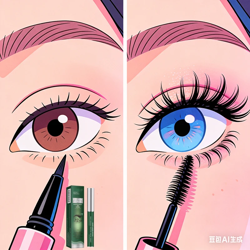 Suero potenciador del crecimiento de pestañas, tratamiento del crecimiento de pestañas, maquillaje potente, alargamiento de pestañas más gruesas, levantamiento de pestañas rizadas naturales