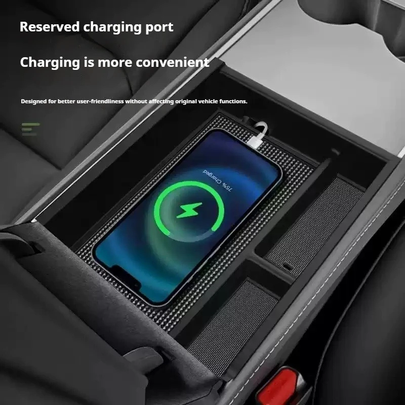 For BYD Song Plus EV Champion Seal U 2023-2025 Car Central Control Armrest Box Storage Box ABS Interior Modify Car Accessories
