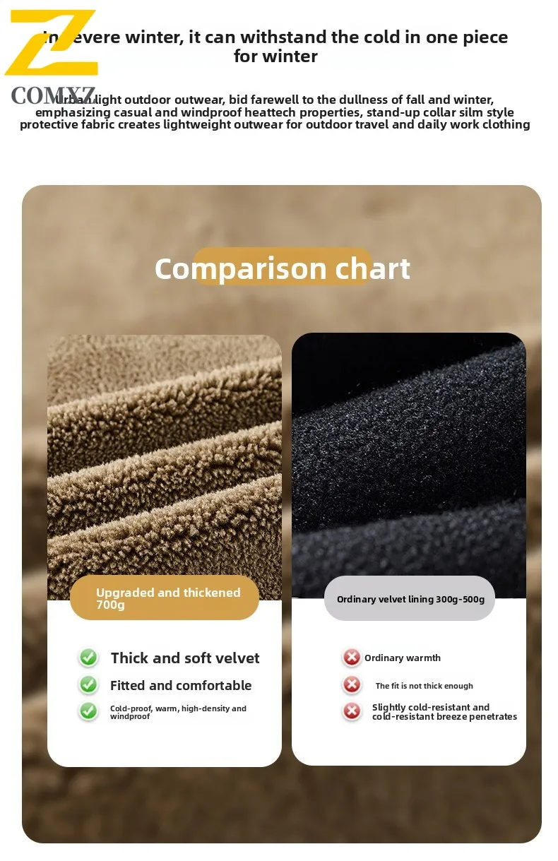 الرجال معطف القطن 2025 البند القطن الخالص الصوف سميكة مكافحة الباردة الدافئة طوق معطف في الهواء الطلق ملابس الشتاء غير رسمية سستة سترة قطن #4