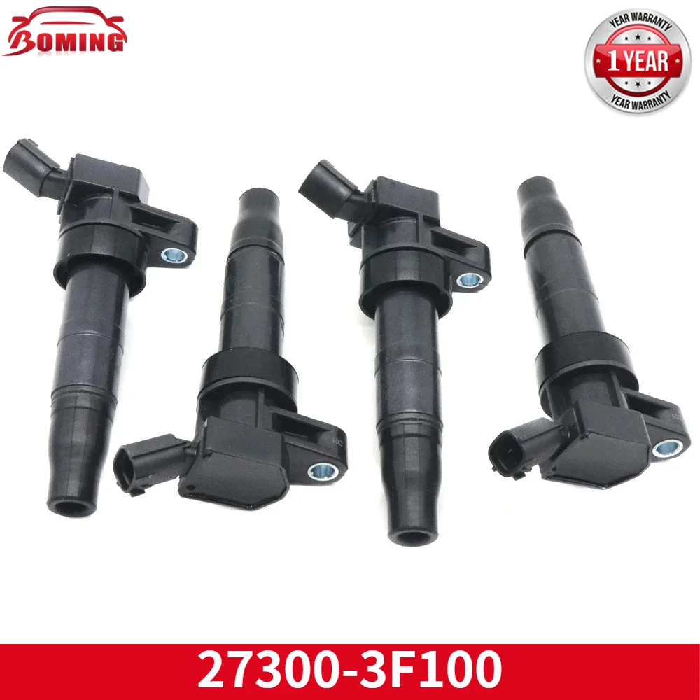 

Катушки зажигания для автомобилей, 4 шт., 27300-3F100 для GENESIS G80, HYUNDAI EQUUS, GENESIS COUPE, SANTA FE, SONATA, TUCSON, KIA 27301-3F100
