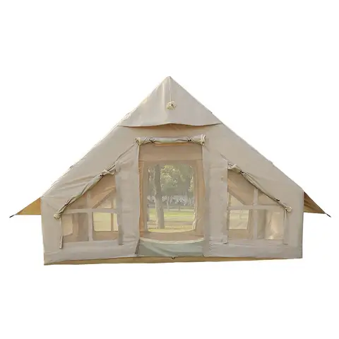 Grande tenda gonfiabile per campeggio portatile all'aperto addensare antipioggia automatica senza costruzione tenda foresta capanna in tessuto Oxford 300D