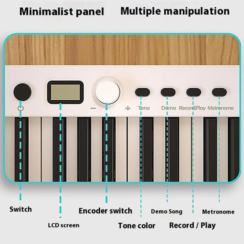 طوي 88 مفتاح البيانو الإلكتروني المحمولة لوحة المفاتيح الإلكترونية الجهاز أداة الممارسة المهنية المنزل ميدي الموسيقية بلوتوث