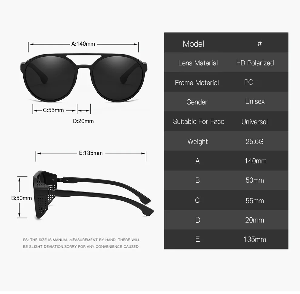 Nowe okulary przeciwsłoneczne okulary do jazdy, spolaryzowane, okrągłe pudełko, na zewnątrz, wędkowanie, jazda, lustro, motocykl, bieganie, podróż