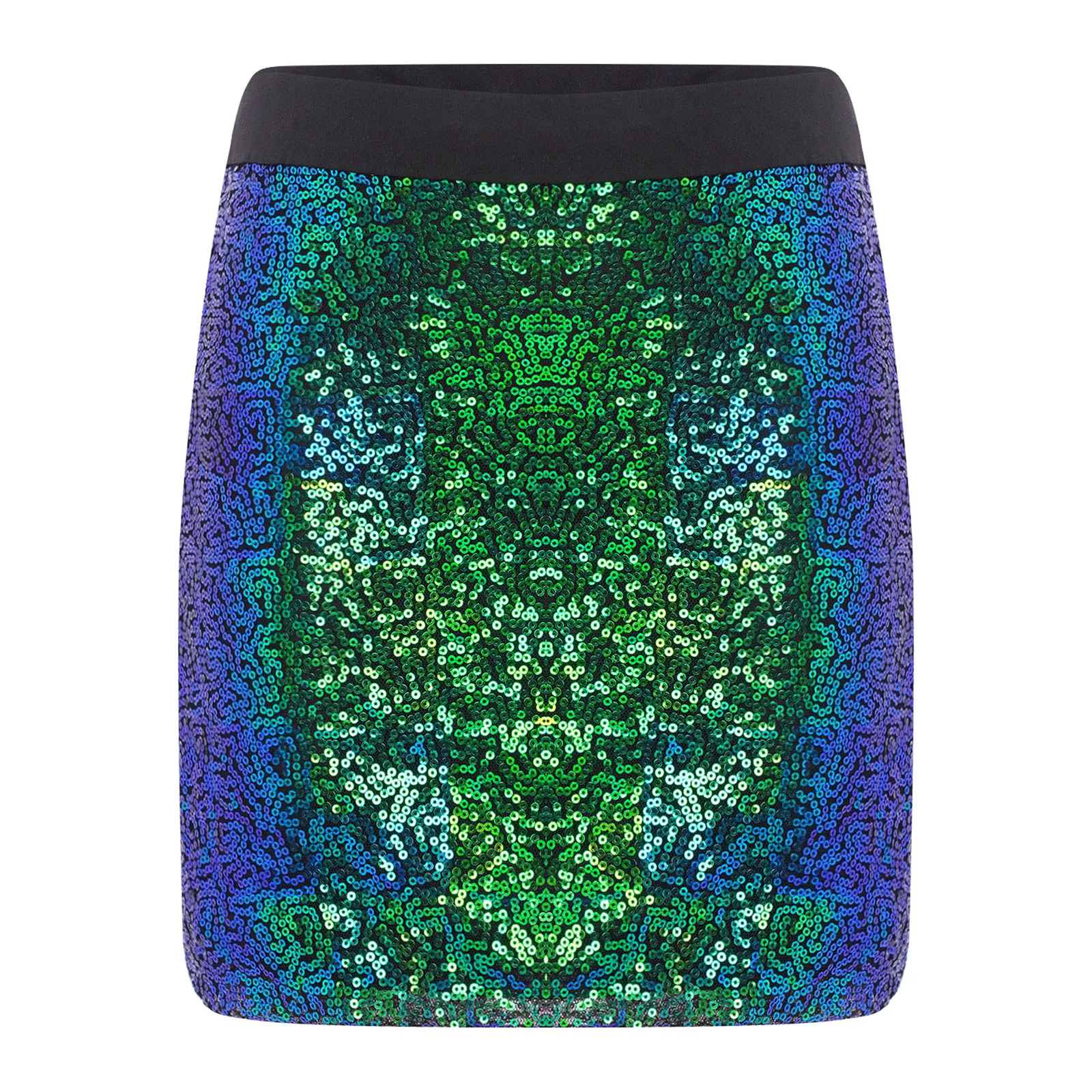 

Elegant Kids Girls Stylish Elastic Waistband Glittery Sequins Skirt for Birthday Party Dance Cheerleading Performance