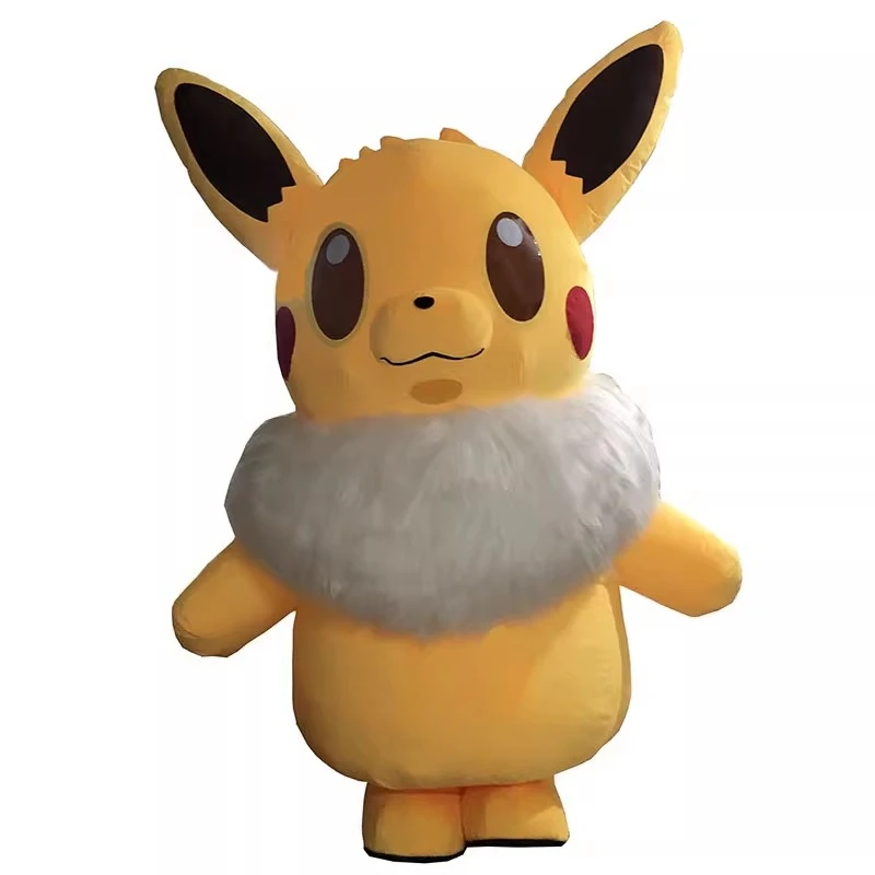 

Надувной костюм талисмана Покемона Пикачу Flareon Eevee, прогулочная кукла, одежда, реклама, платье для Хэллоуина, Рождественской вечеринки
