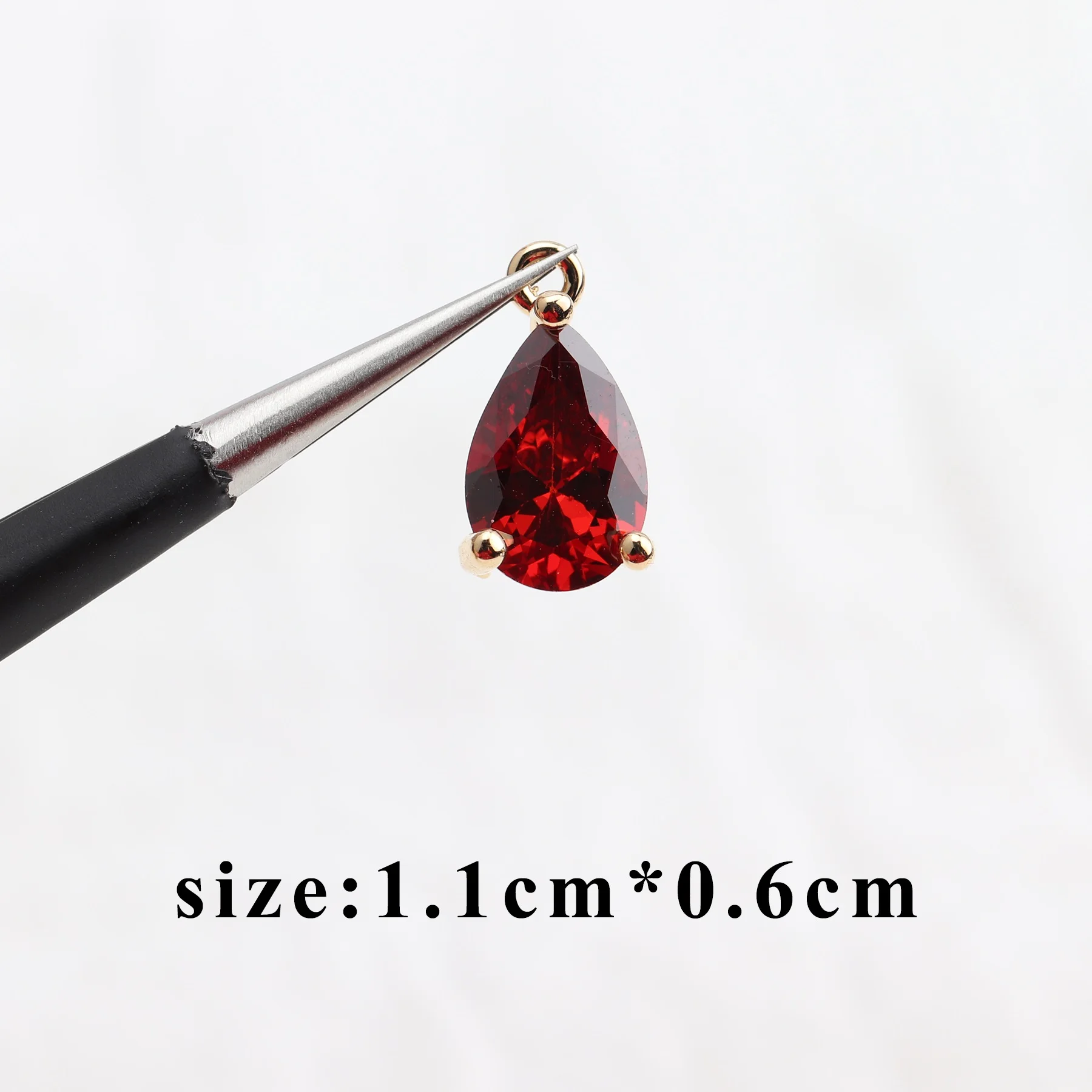 GUFEATHER 10pcs/lot,M610,jewelry accessories,18k gold plated,copper,zircon pendant,pass REACH,nickel free,water drop,diy earring