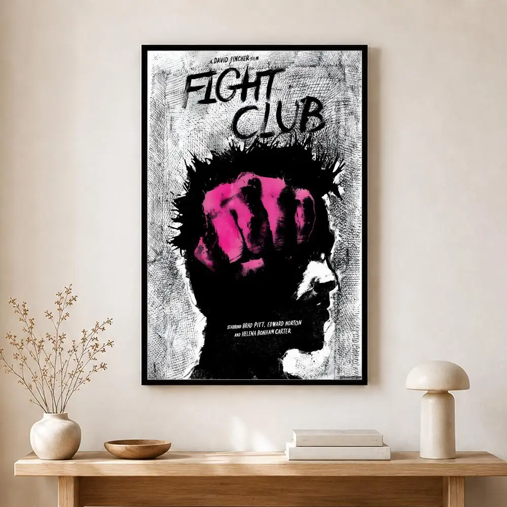 Film-Poster „Fight Club“, selbstklebender Kunst-Aufkleber aus wasserfestem Papier, Wanddekoration für Kaffeehaus, Bar, Zimmer – Detail 10