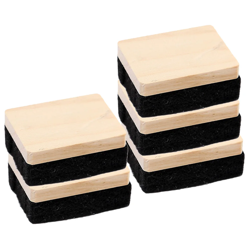 

5Pcs Blackboard Erasers Wooden Felt Chalkboard Cleaner for School Classroom Supplies White Board Erasers for Kids