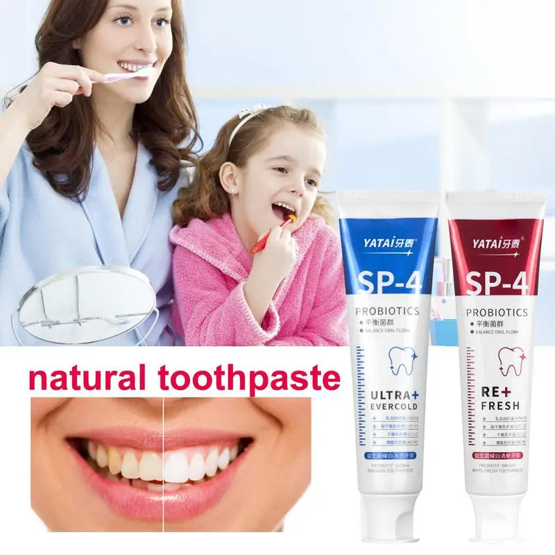 

Sdotter Whitening Toothpaste Ultra-Fine Probiotic Quick Repair Cavities 120g Freshen Breath Plaque Stains Removal Dental Oral Cr