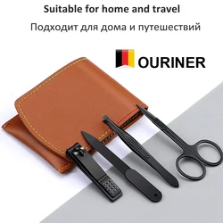 Portable Nail Scissors set Manicure Set Pedicure kit Stainless Steel Nail Clippers Tool Travel Grooming Case