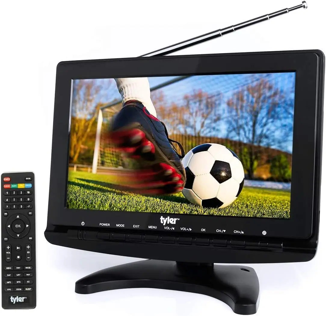 

10' Portable LCD TV 1080P Widescreen with HDMI, USB, RCA, FM Radio, Digital Tuner, AV Inputs, AC/DC, Detachable Antennas