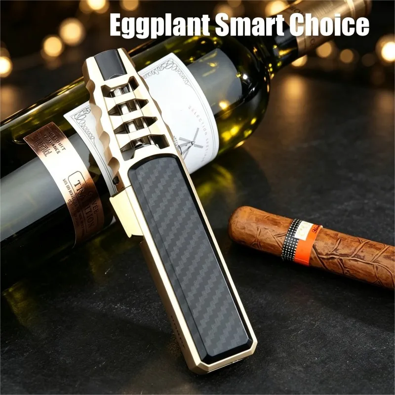 JOBON Windproof Blue Jet Torch Lighter Adjustable Flame Safety Lock Refillable Butane Cigar Cooking Torch Luxury Gift For Men