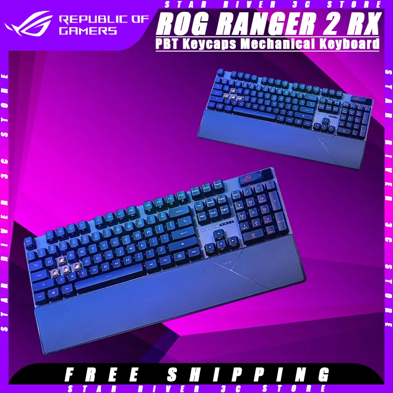 

ROG RANGER 2 RX Mechanical Keyboard Wired Optical Switch PBT Keycaps RGB Backlight Low Latency Customized Pc Gamer Accessories