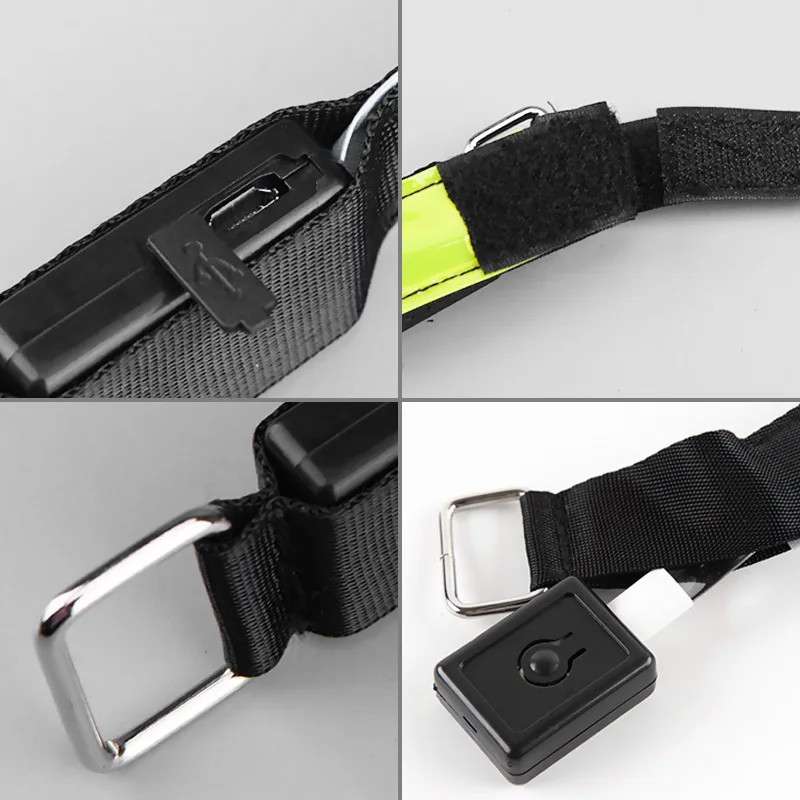 Cycling Luminous Arm Band USB Charging LED Luminous Night Running Armband Bracelet Outdoor Sports Reflective Safety Belt Bicycle