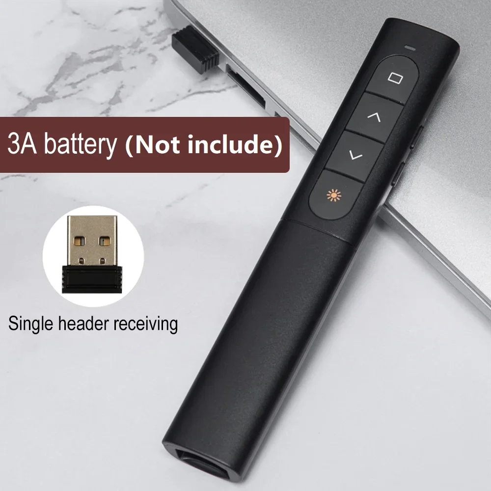 

ZLRLMHY Wireless Presenter Pointer RC Flip Pen RF 2.4GHz USB Page Red Light Turning Pen For PPT Presentation Slide Advancer