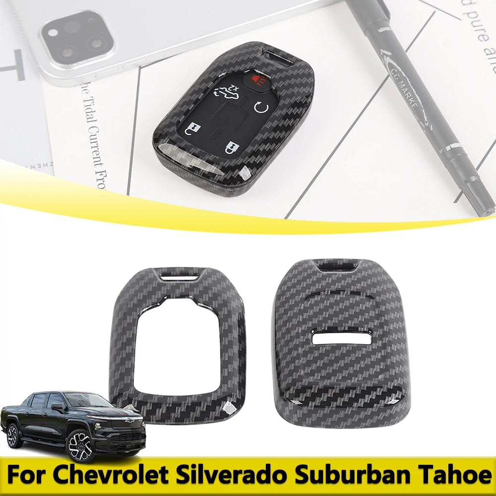 Key Fob Cover For Chevrolet Silverado Suburban Tahoe Gmc Yukon Sierra Key Cap Protector Decoration Key Fob Case Shell Accessory