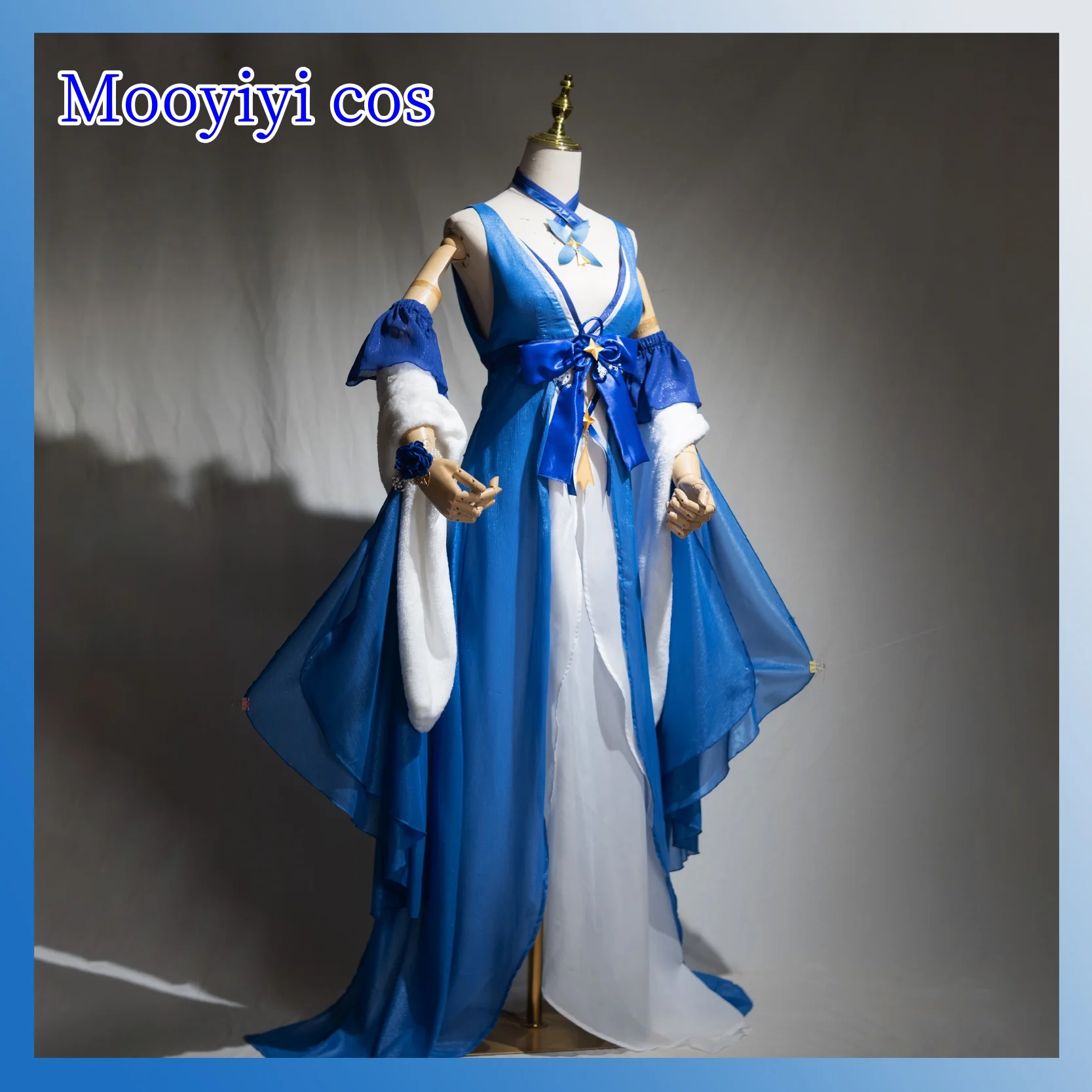 2025 جديد الأزرق الأرشيف شينانو تأثيري حلي هالوين عيد الميلاد لعب الأدوار حفلة كوميدية زي Mooyiyi كوس لطيف S-XL فستان