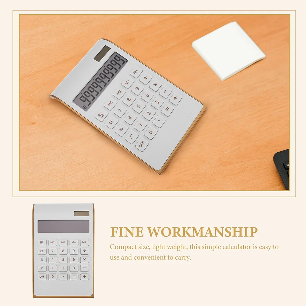 Basic Calculator Calculators Solar Office Computing Tool Student Ultra Thin Gold Supplies