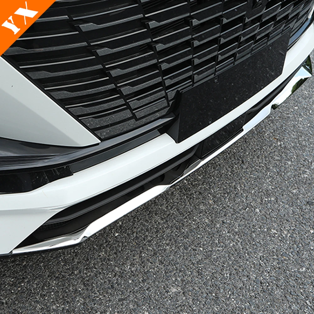 Car Side Body Trim Front Center Grill Bumper Protect Cover Anti Hit/kick Frame Stainless 2022-2024 For Changan CS55 Plus 2 gen