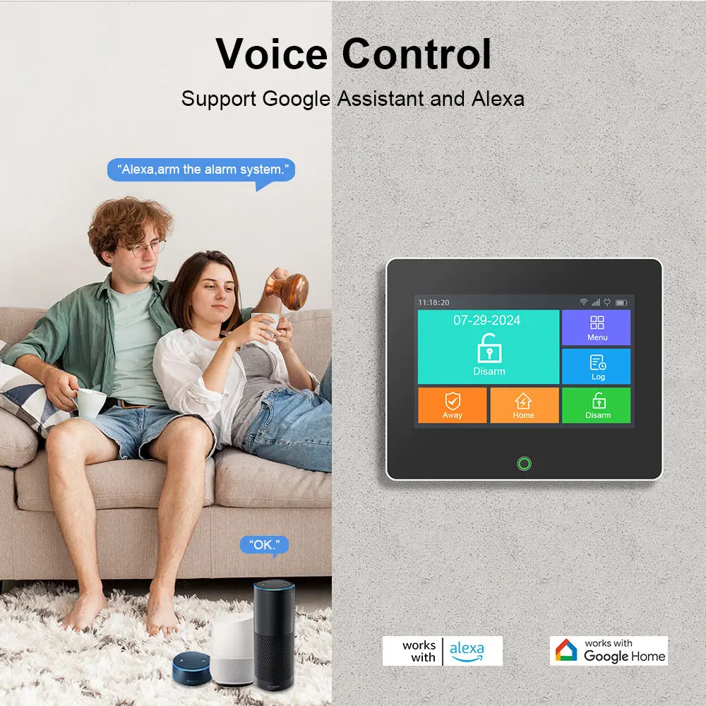 STLF Tuya App Wifi Gsm Intelligent Internet of Things Home Anti Intruder Alarm System 2g 4g Wireless Smart Security System