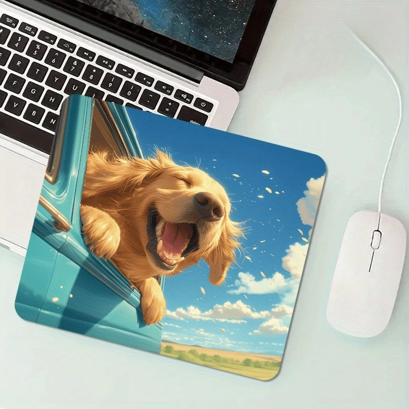 

Micro Wind Golden Retriever Creative Print Pattern mousepad anti-slip rubber high quality suitable for office and gaming players