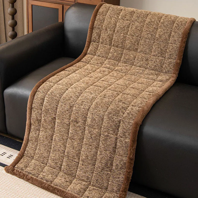 New Thickened Chenille Straight Sofa Cushion Soft Quilting All Seasons Sofa Protector Comfortable Anti-Scratch Home Accessories