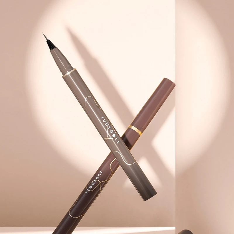 Judydoll caneta delineadora líquida preta, à prova d'água, maquiagem de olhos de longa duração, suave, superfina, lápis de olhos, cosméticos japoneses quentes