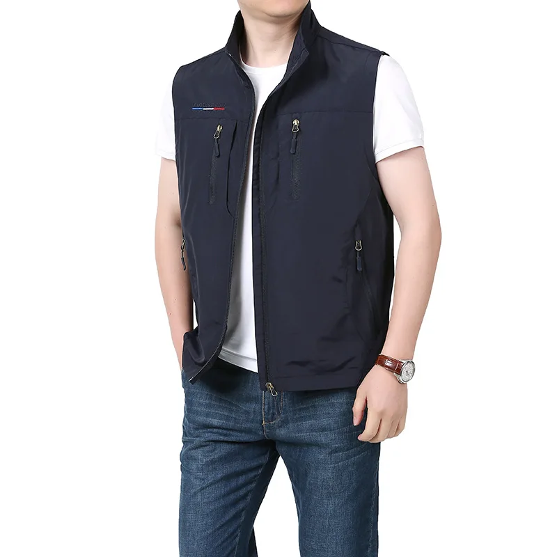 2026 Outdoor Quick-Dry Jacket for Men - Spring Summer Autumn Multi-Pocket Lightweight Work Jacket Collar Shirt Vest