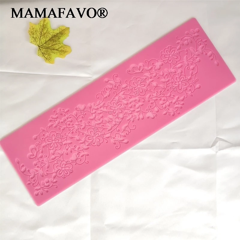 Flower Lace Mat Silicone Mold Silicone Lace Mold Sugar Craft Cake Brim Decoration Tool K796