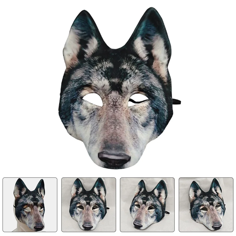 

Wolf Mask Realistic 3D Scary Werewolf Halloween Costume Animal Cosplay Masquerade Dress Up Mask For Men Party