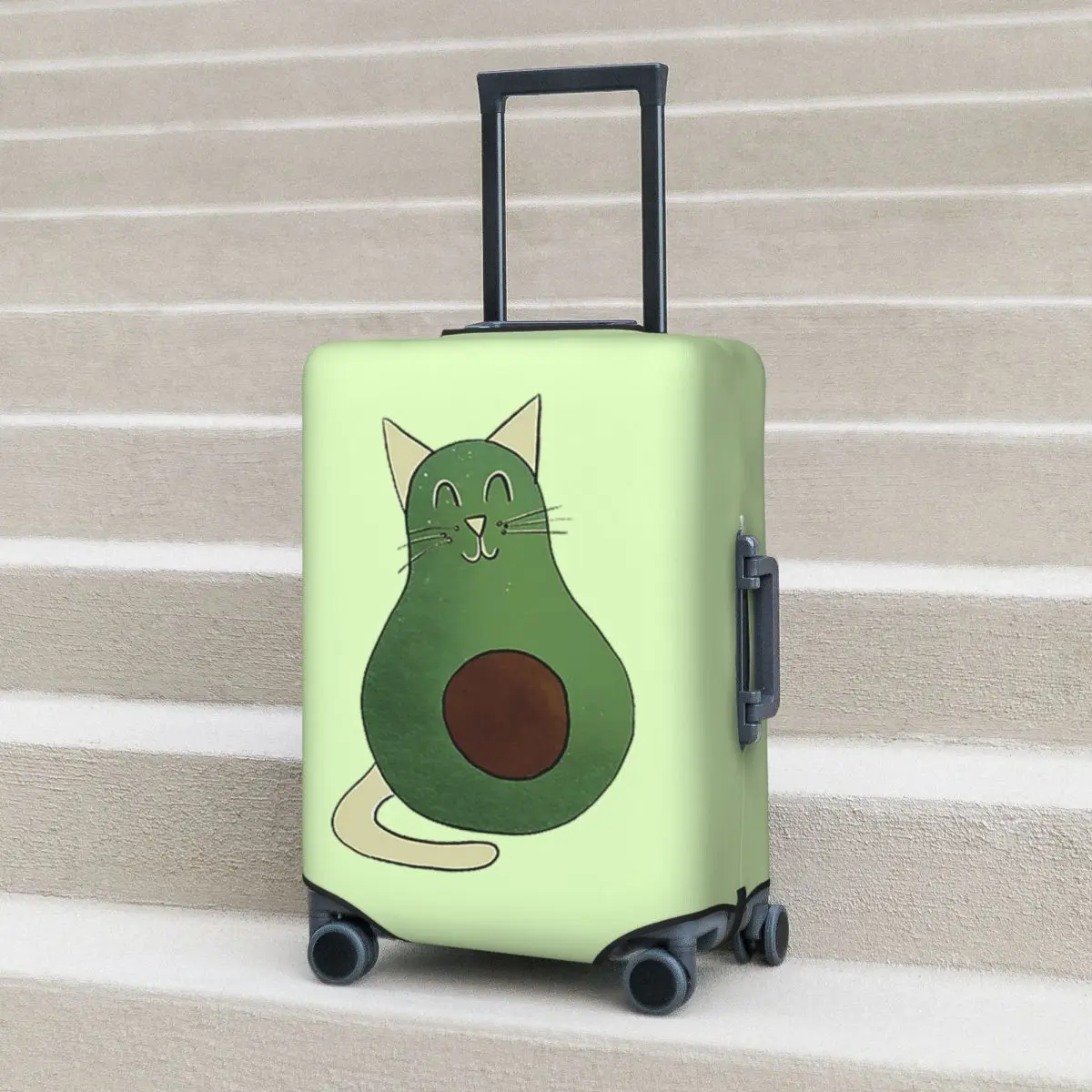

Avogato (Avocado Cat) Suitcase Cover Protection Elastic Travel Luggage Protector Covers for 18-32 Inch