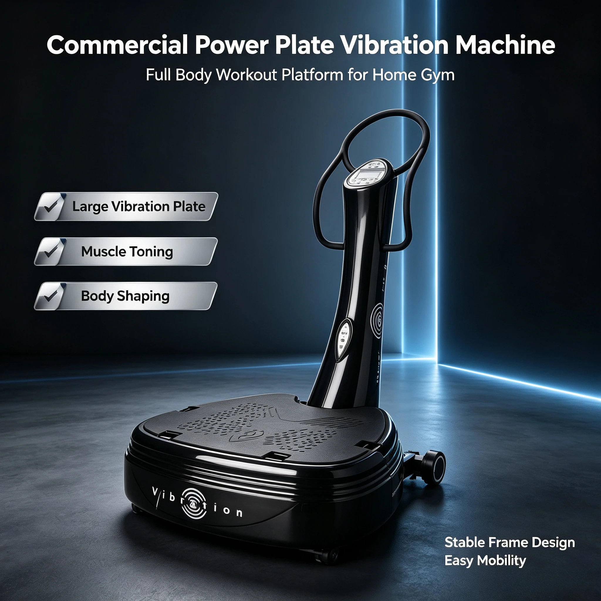 Professional Power Plate Vibration Machine Multifunctional Full Body Fitness Equipment Body Toning Workout Device for Gym Studio
